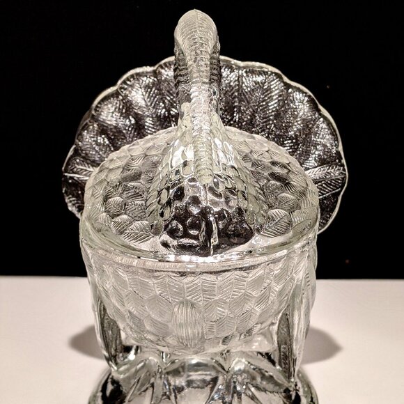 L.E. Smith Turkey Covered Dish - Clear Glass - Picture 6 of 10